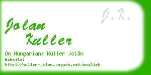 jolan kuller business card